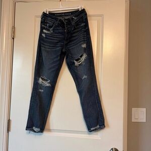 American Eagle Outfitters Women's Distressed Blue Jeans, Size 2, Short